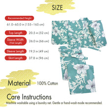 画像をギャラリービューアに読み込む, Easy-to-Wear Two-Piece Yukata for Women – Lightweight Japanese Summer Kimono Outfit, Beginner-Friendly, Lily, Grape Motif, Chrysanthemum, Camellia, Floral Pattern
