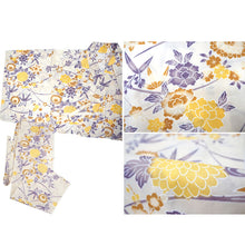 画像をギャラリービューアに読み込む, Easy-to-Wear Two-Piece Yukata for Women – Lightweight Japanese Summer Kimono Outfit, Beginner-Friendly, Lily, Grape Motif, Chrysanthemum, Camellia, Floral Pattern
