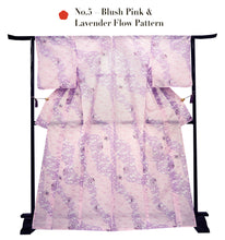 画像をギャラリービューアに読み込む, Washable Summer Kimono for Women – Lightweight Ro Kimono in Dusty Colors, Floral and geometric patterns, Ready-to-Wear Japanese Outfit
