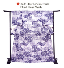画像をギャラリービューアに読み込む, Washable Summer Kimono for Women – Lightweight Ro Kimono in Dusty Colors, Floral and geometric patterns, Ready-to-Wear Japanese Outfit
