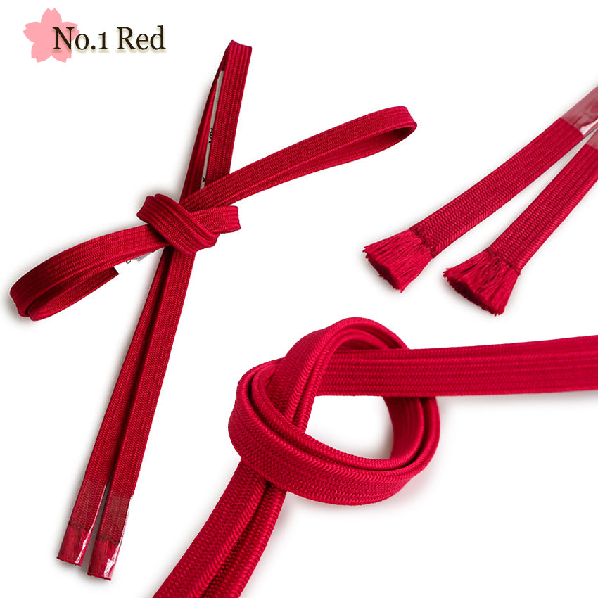 Women’s Obi-jime, Silk Kimono Cord (Vivid color) – Sanbu-Himo, 14 Colors, Perfect for Obi & Japanese-Inspired Styling