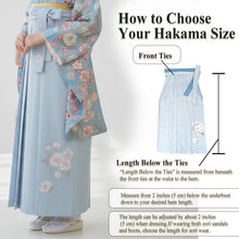 画像をギャラリービューアに読み込む, Japanese Washable Hakama &amp; Kimono Set for Women – 6-Piece Complete Graduation Outfit, Ready-to-Wear Traditional Japanese Clothing, Chrysanthemum, Peonies, Cherry blossoms, Floral pattern
