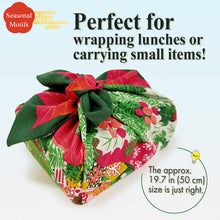 画像をギャラリービューアに読み込む, Seasonal Wreath Furoshiki – Cotton Wrapping Square 19.7 in × 19.7 in (50×50 cm), moon viewing, Halloween, Christmas Prints, Eco Gift Wrapper, Bento Wrap &amp; Decorative Cloth
