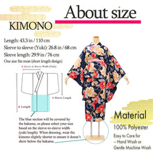 將圖片載入圖庫檢視器 Japanese Nisyakusode Kimono Set for Women – 4-Piece Washable Graduation &amp; Photoshoot Outfit, traditional Japanese Kimono, Chrysanthemum, Peonies, Cherry blossoms, Floral pattern

