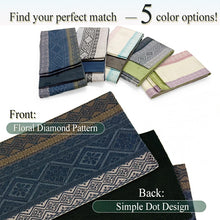 將圖片載入圖庫檢視器 Reversible Half-Width Obi Belt for Women – 2-in-1 Japanese Yukata &amp; Kimono Accessory, Floral &amp; Dot Designs, Lightweight Polyester
