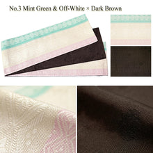 將圖片載入圖庫檢視器 Reversible Half-Width Obi Belt for Women – 2-in-1 Japanese Yukata &amp; Kimono Accessory, Floral &amp; Dot Designs, Lightweight Polyester
