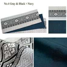 將圖片載入圖庫檢視器 Reversible Half-Width Obi Belt for Women – 2-in-1 Japanese Yukata &amp; Kimono Accessory, Floral &amp; Dot Designs, Lightweight Polyester
