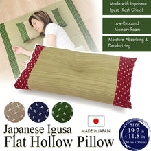 画像をギャラリービューアに読み込む, Premium Japanese Igusa Rush Grass Sleep Pillow – Kyushu Natural Igusa Pillow with Memory-Foam Support, Deodorizing &amp; Humidity Control, Flat Hollow Design
