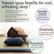 画像をギャラリービューアに読み込む, Premium Japanese Igusa Rush Grass Sleep Pillow – Kyushu Natural Igusa Pillow with Memory-Foam Support, Deodorizing &amp; Humidity Control, Flat Hollow Design
