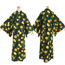 將圖片載入圖庫檢視器 Easy-Wear Cotton Yukata Dress Set for Women – 2-Piece Japanese Kimono Style (Top + Dress), firefly motif, Beginner-Friendly, Lightweight Cotton
