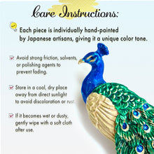 將圖片載入圖庫檢視器 Handcrafted Japanese Peacock Brooch – Artisan Statement Pin, Colorful Feathered Design, Perfect Gift for Women, for Men
