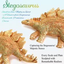画像をギャラリービューアに読み込む, Handcrafted Japanese Stegosaurus Brooch – Artisan Dinosaur Pin, Unique Pewter Jewelry, Perfect Gift for Women, for Men
