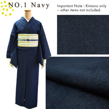 將圖片載入圖庫檢視器 Denim Kimono for Women – Washable Casual Japanese Kimono - Navy and Black base, Lightweight Soft Cotton, Easy to Wear, Modern Everyday Style
