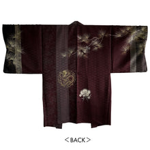 Load image into Gallery viewer, Men’s Pine‑Motif Haori Jacket in Deep Vermilion – Traditional Japanese Kimono Outerwear for Formal &amp; Streetwear
