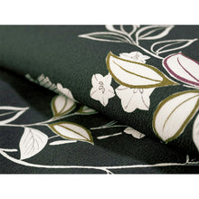 將圖片載入圖庫檢視器 Ready-to-Wear Washable Komon Kimono for Women, Lined Polyester, Deep Green Floral Design – A Sophisticated Komon Kimono with Timeless Elegance, Easy-Care Japanese Kimono
