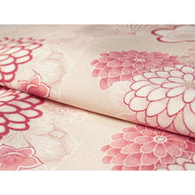 將圖片載入圖庫檢視器 Ready-to-Wear Washable Komon Kimono for Women, Fully Lined Polyester, Light Beige with Auspicious Floral Motifs – A Sophisticated Komon Kimono with Joyful Elegance
