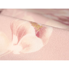 画像をギャラリービューアに読み込む, Ready-to-Wear Washable Komon Kimono for Women, Fully Lined Polyester, Soft Blush Pink with Bold Camellia Motifs &amp; Gold Accents – A Sophisticated Floral Kimono
