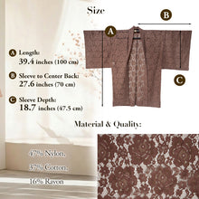 画像をギャラリービューアに読み込む, Haori - Lace Kimono Jacket for Women - Lightweight Sheer Dusty Rosewood with Floral Lace Cardigan, The Ultimate Third Piece Layering Cover Up for Spring &amp; Summer
