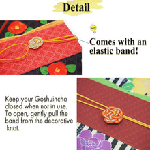 画像をギャラリービューアに読み込む, Kimono-Patterned Goshuin-cho ーJapanese Shrine &amp; Temple Stamp Book with Elegant Kimono Fabrics, Camellia, Cherry Blossom, Hemp Leaf,Rabbit Motif, Japanese Journal Notebook Diary,
