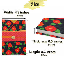 画像をギャラリービューアに読み込む, Kimono-Patterned Goshuin-cho ーJapanese Shrine &amp; Temple Stamp Book with Elegant Kimono Fabrics, Camellia, Cherry Blossom, Hemp Leaf,Rabbit Motif, Japanese Journal Notebook Diary,
