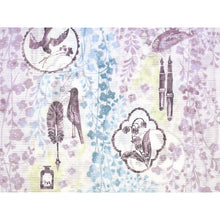 將圖片載入圖庫檢視器 Lightweight Cotton Yukata for Women, soft Whites, Lavender base, Bird, Bell pattern – Inspired by Kaneko Misuzu’s Poetry, Summer Japanese Kimono Robe

