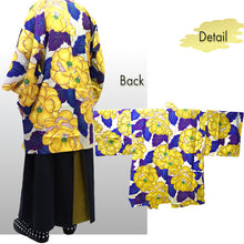 画像をギャラリービューアに読み込む, &quot;Saki Roman&quot; Haori – Retro Floral Kimono Jacket
