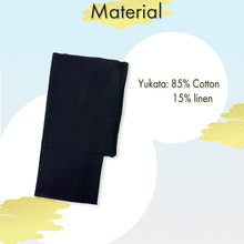 Load image into Gallery viewer, Men&#39;s Yukata Cotton &amp; Linen : Solid Navy Yukata
