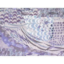 將圖片載入圖庫檢視器 Lightweight Cotton Yukata for Women, Gray and purple tones base, Waves, shells and fish pattern – Inspired by Kaneko Misuzu’s Poetry, Summer Japanese Kimono Robe
