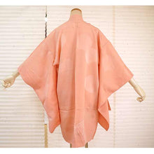 Load image into Gallery viewer, Vintage Haori Kimono Jacket Silk, Pastel Orange  base, Chrysanthemums
