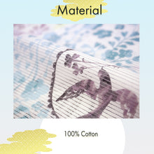 將圖片載入圖庫檢視器 Lightweight Cotton Yukata for Women, soft Whites, Lavender base, Bird, Bell pattern – Inspired by Kaneko Misuzu’s Poetry, Summer Japanese Kimono Robe
