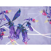 將圖片載入圖庫檢視器 Lightweight Cotton Yukata for Women, Blue-Violet base, Bellflowers pattern– Inspired by Kaneko Misuzu’s Poetry, Summer Japanese Kimono Robe
