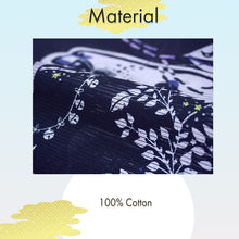 画像をギャラリービューアに読み込む, Lightweight Cotton Yukata for Women, Deep Indigo base, Whales, waves, stars, fish and birds pattern – Inspired by Kaneko Misuzu’s Poetry, Summer Japanese Kimono Robe
