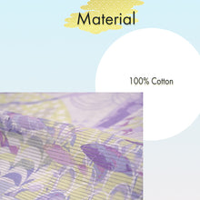 画像をギャラリービューアに読み込む, Lightweight Cotton Yukata for Women, Lavender and Light yellow tones base, Waves, shells and fish pattern – Inspired by Kaneko Misuzu’s Poetry, Summer Japanese Kimono Robe
