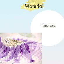將圖片載入圖庫檢視器 Lightweight Cotton Yukata for Women, chic purple sunflower pattern– Inspired by Kaneko Misuzu’s Poetry, Summer Japanese Kimono Robe
