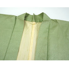 画像をギャラリービューアに読み込む, Vintage Haori Kimono Jacket Silk,Soft Green base, Delicate Floral Patterns
