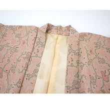 將圖片載入圖庫檢視器 Vintage Haori Kimono Jacket Beige base, Bold Geometric Design
