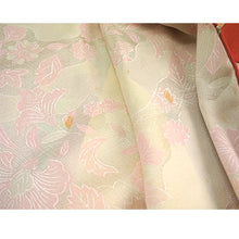 画像をギャラリービューアに読み込む, Vintage Haori Kimono Jacket Silk, Dusky Pink base, Floral Arabesque
