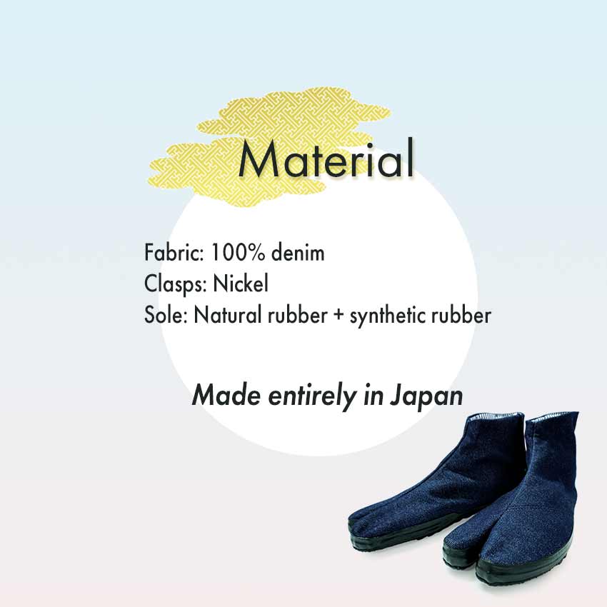 Men's Modern Jikatabi, Denim Indigo – Kyoto Maruhisa
