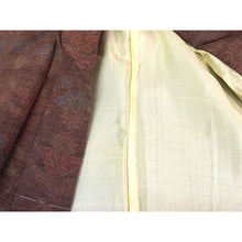 Load image into Gallery viewer, Vintage Japanese Kimono Women&#39;s Robe Silk, Bright Yellow,Bokashi-Dye Kimono (Soft Gradient Effect)
