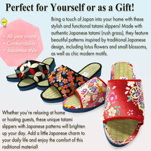 画像をギャラリービューアに読み込む, Women&#39;s Japanese-Pattern Tatami Slippers
