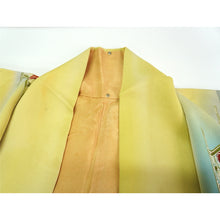 画像をギャラリービューアに読み込む, Vintage Japanese Kimono Women&#39;s Robe Silk, Bright Yellow ,Bokashi-Dye Kimono (Soft Gradient Effect)
