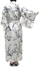 將圖片載入圖庫檢視器 Women&#39;s Easy Yukata / Kimono Robe :  Japanese Traditional Clothes - Japanese Plum White
