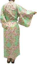 將圖片載入圖庫檢視器 Women&#39;s Easy Yukata  / Kimono Robe : Japanese Traditional Clothes - SAKURA Turquois
