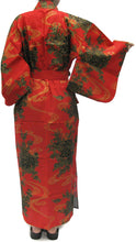 Load image into Gallery viewer, Women&#39;s Easy Yukata / Kimono Robe :  Japanese Traditional Clothes - Flowing Peony Red
