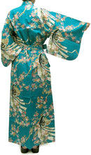 將圖片載入圖庫檢視器 Women&#39;s Easy Yukata / Kimono Robe : Japanese Traditional Clothes - Cherry Princess Turquois
