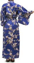 將圖片載入圖庫檢視器 Women&#39;s Easy Yukata / Kimono Robe : Japanese Traditional Clothes - Cherry Blossoms &amp; Butterfly Blue
