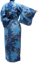 画像をギャラリービューアに読み込む, Women&#39;s Easy Yukata / Kimono Robe :  Japanese Traditional Clothes - Flowing Peony Blue
