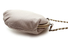 Load image into Gallery viewer, Silk Gamaguchi Bag - Pink Gray Grid
