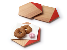 画像をギャラリービューアに読み込む, Japanese Cedar Woodcraft :Candy Dish, Hexagon,Red 3pcs
