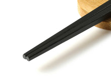 Load image into Gallery viewer, Japanese Bamboo Craft: Chopsticks - Lacquer painted Square BlackJapanese Bamboo Craft: Chopsticks - Lacquer Painted Square Black

